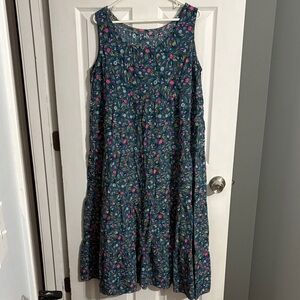Size 4XL Floral Sleeveless Dress